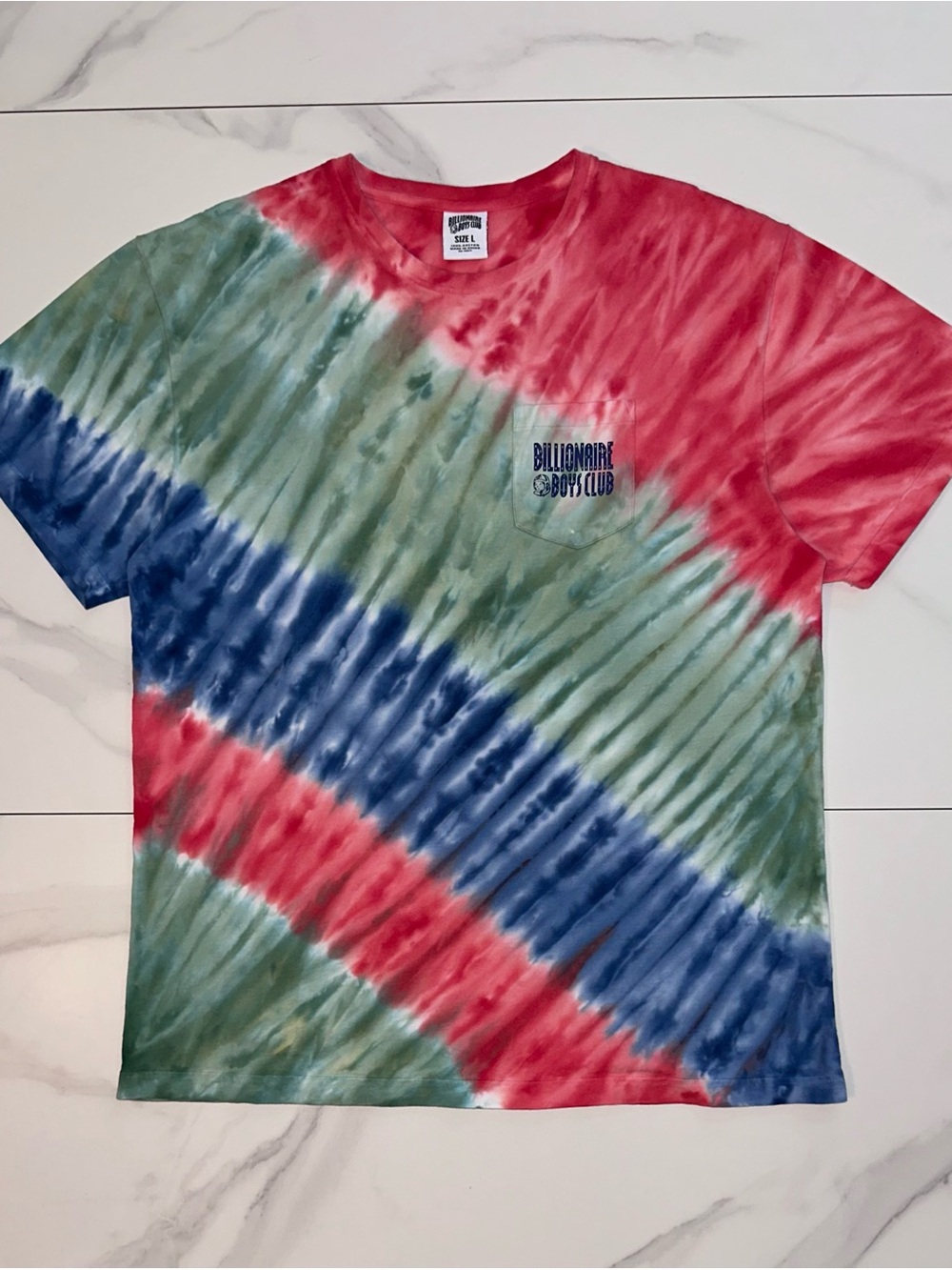 Billionaire Boys Club Hornet Tie Dye Graphic T-Shirt Multicolor Size Large